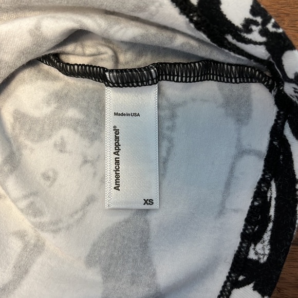 american apparel cropped mock neck black and white - Picture 2 of 2